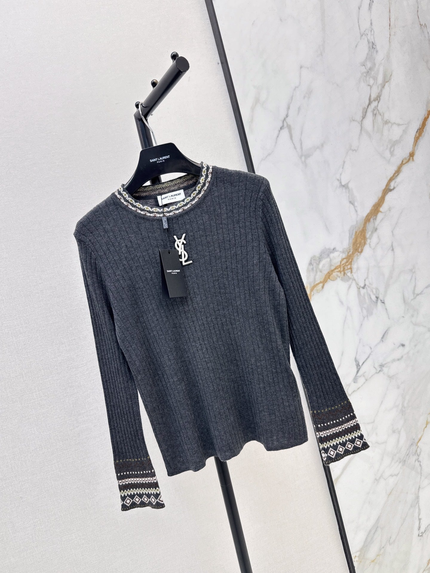 26FW New Slim-Fit Crew-Neck Knit Base Layer 🩶