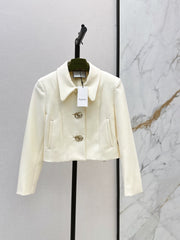 26FW NEW GG Metal-Buckle Collared Jacket 🤍