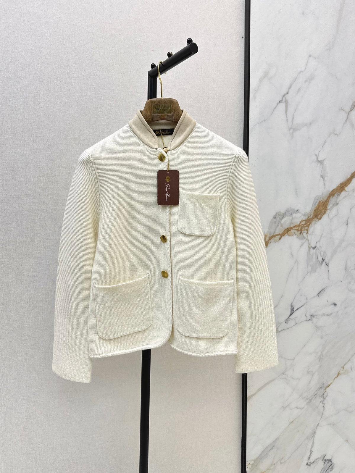 🔥Highest Quality🔥26FW New: Custom-design knit jacket featuring a blend of cashmere and suede 🤎